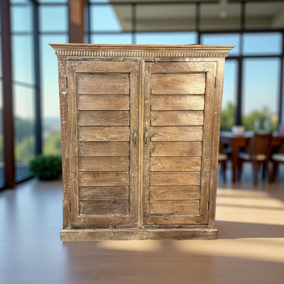 Kast 2 deur shutter naturel