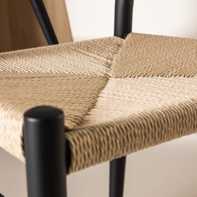 Eetkamerstoel Bengt - met rotan zitting