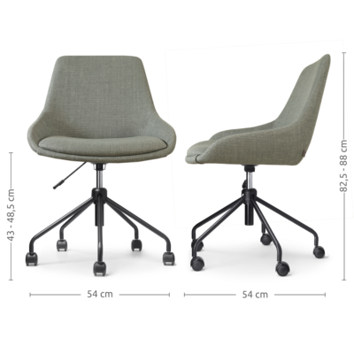 Bureaustoel Nout-Isa - zwart onderstel