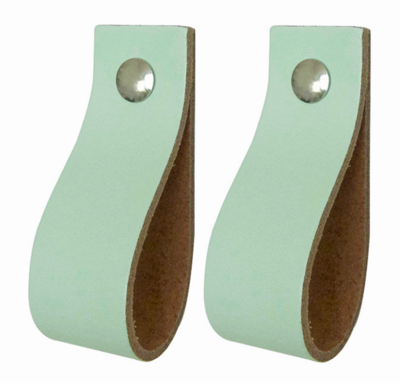 Leren handgrepen 'de lus' maat S | set van 2 - incl. 4 schroefjes