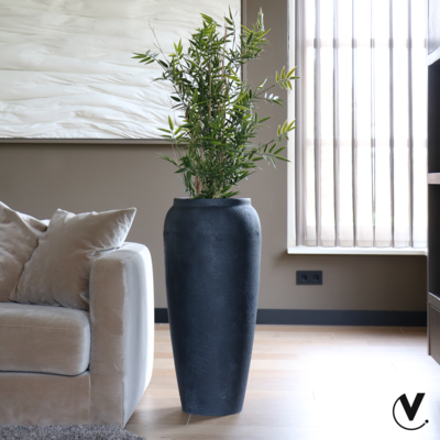 Plantenpot Hobro rough black