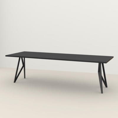 Studio HENK tafel Butterfly Rechthoekig - zwart frame, zwarte beits