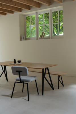 Studio HENK tafel Butterfly Rechthoekig, zwart frame - Smart Collectie