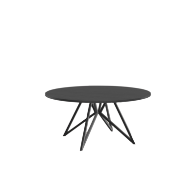 Studio HENK tafel Butterfly Rond QuadpodXL - zwart frame, zwarte beits