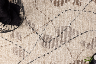 Hine badmat - 60x90cm - Bruin/grijs