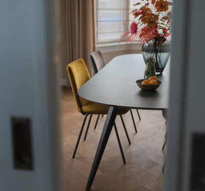 They &amp; Me eettafel Joy – plat ovaal – HPL Zucchini