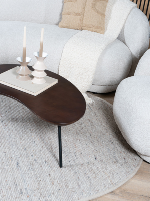 Vloerkleed Scott Donker Beige Rond