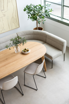 Loods 5 hoek eetkamerbank Mia