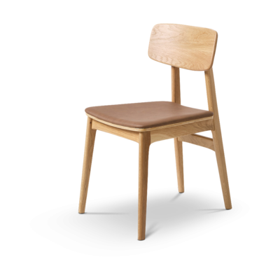 Eetkamerstoel Lana hout met kunstleer