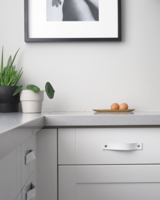 Leren handgrepen set van 2 - maat L