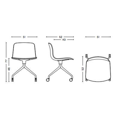 HAY stoel AAC14 - zwart frame