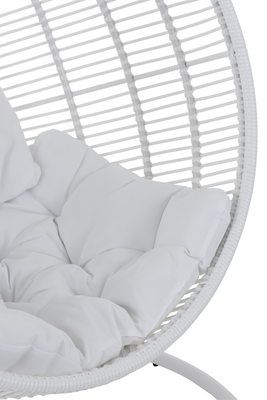 Hangstoel Rond staal Wit