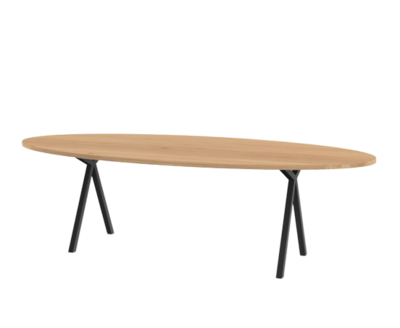 Studio HENK tafel Slim X-type Ovaal, zwart frame - Smart Collectie