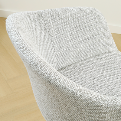 Draaibare eetkamerstoel Nola-Otis - zwart onderstel