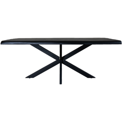 Eettafel Arvu - Zwart Mangohout Spinpoot