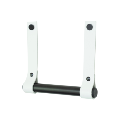 Leren toiletrolhouder (roldrager: zwart metaal)