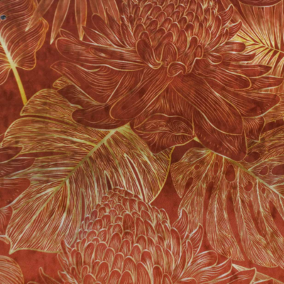 Kussen velvet Ginger bloem