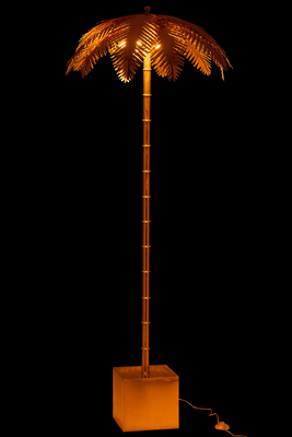 Vloerlamp Kokosbladeren staal Goud