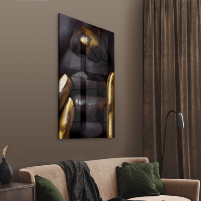 Walljar acrylglas schilderij - Golden Fingers