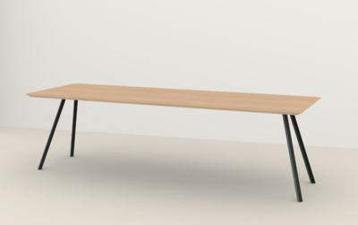 Studio HENK tafel Slim Co Rechthoekig, zwart frame - Smart Collectie