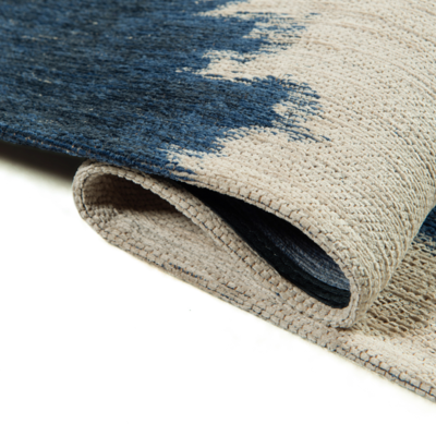 Paintball blauw structuurpatroon hedendaags abstract vloerkleed