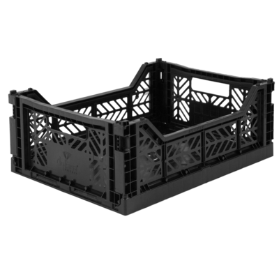 Vouwkratje Midi selectie zwart/grijskleurig