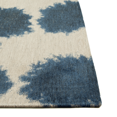 Paintball blauw structuurpatroon hedendaags abstract vloerkleed