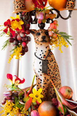 Bold Monkey kaarsenhouder Proudly Crowned Panther