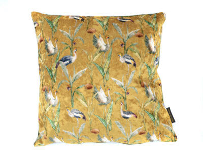 Kussen velvet kraanvogel
