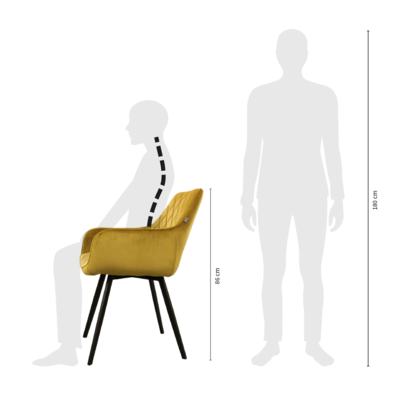 Kick eetkamerstoel Karl velvet