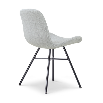 Eetkamerstoel Noa-Fé gestoffeerd - zwart onderstel