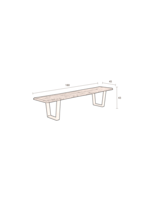 Dutchbone Alagon eetkamerbank