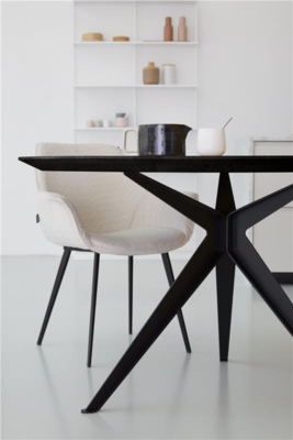 Loods 5 eettafel Grayson antraciet