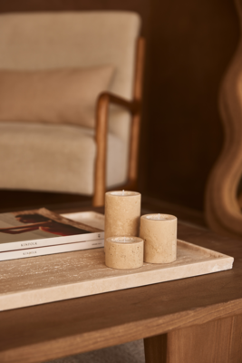 Waxinelichthouder Travertine