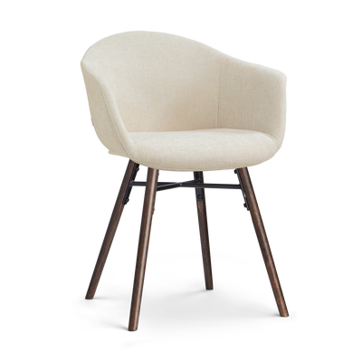 Eetkamerstoel Nena-Otis walnoot houten onderstel