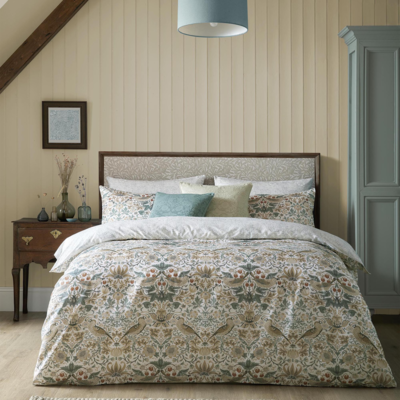 bedtextiel william morris at home strawberry thief hessian