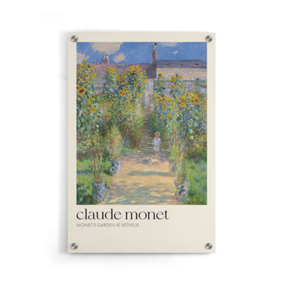 Walljar plexiglas schilderij - Claude Monet - De Tuin Van Monet In Vétheuil