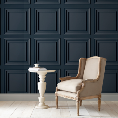 vliesbehang laura ashley redbrook wood panel dark seaspray