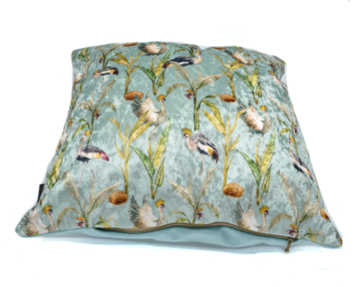 Kussen velvet kraanvogel