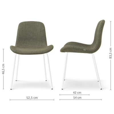 Eetkamerstoel Nora-Fé - wit onderstel