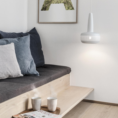 Hanglamp Clava Ø21,5 cm koordset wit