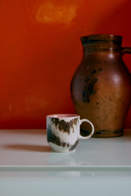 70s ceramics: café mugs, abstract (set of 4)