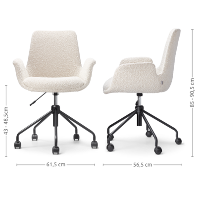 Bureaustoel Nout-Eef zwart onderstel