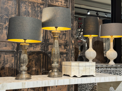 Lamp voet wit metaal uniek