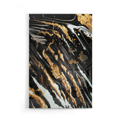 Walljar acrylglas schilderij - Golden paint