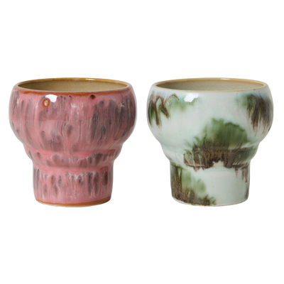 70s ceramics: lungo mugs, expression (set of 2)