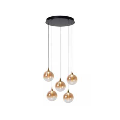 Hanglamp Gisela 5-Lichts – Amber
