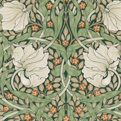 vliesbehang william morris at home pimpernel green