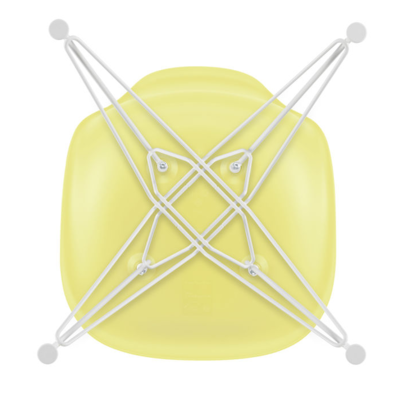 Vitra DSR RE eetkamerstoel wit onderstel