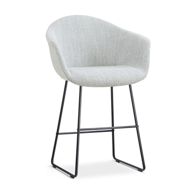 Barkruk Nino-Otis gestoffeerd met zwart onderstel (zithoogte 65 cm)